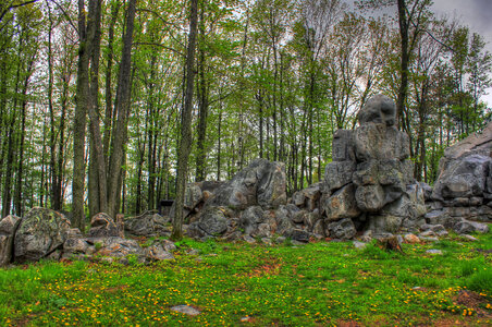 Large Rocks and Trees at Rib Mountain State Park, Wisconsin photo