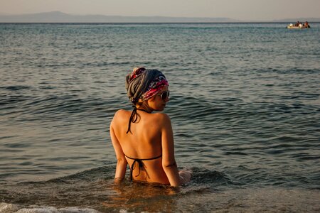 Gorgeous pretty girl swimsuit photo