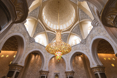 Decoration of Sheikh Zayed Mosque at Abu Dhabi photo