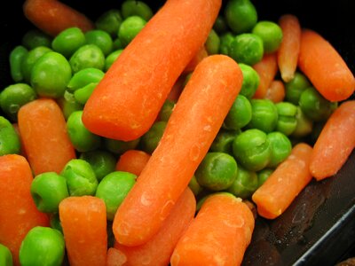 Eating vegetables healthy food
