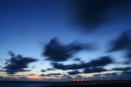 Clouds long exposure twilight