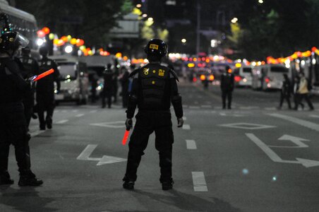 Protest police crowd control