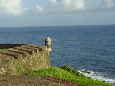 Landscape of of a Garita and the Ocean Puerto Rico photo