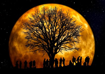 Art dark full moon