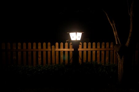 Fence lighting lamp photo