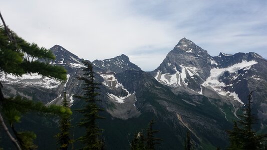 Beautiful mountain panorama of Rocky Mountains photo