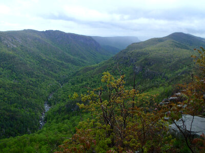 Linville Gorge hills landscape in North Carolina