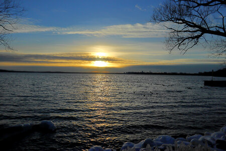 Bright Sunset over Lake Mendota photo
