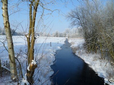 Water wintry snow
