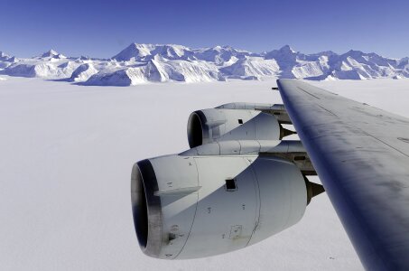 DC-8 flying laboratory passes Antarctica's tallest peak photo