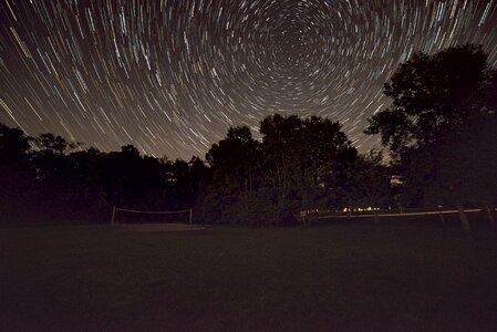 Star Trails over the trees at Buckhorn State Park