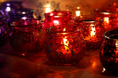 Bright candle colored photo