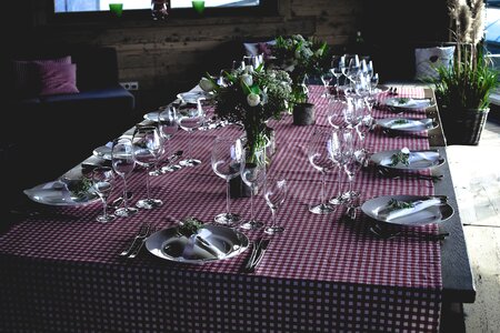 Restaurant Dinner Table photo