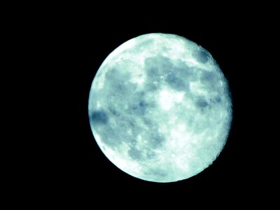 Moon blue night photo