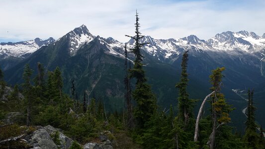 Beautiful mountain panorama of Rocky Mountains photo
