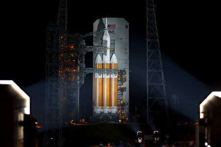 Mobile Service Tower Rolled Back for Orion Flight Test photo