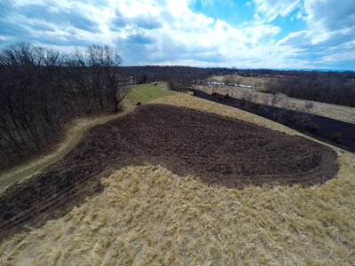 Drone taking aerial photograph of a perscribed burn-3