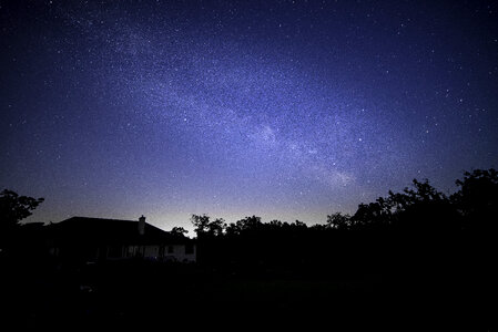 Stars and Galaxy in the night sky photo