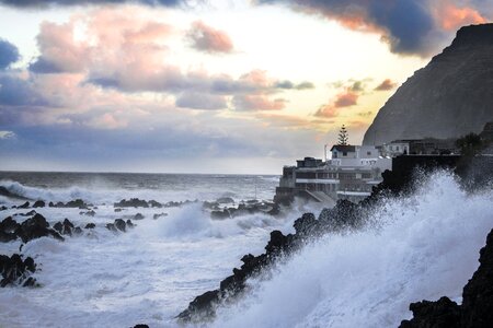 Coast coastline mist