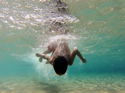 Clear blue turquoise photo