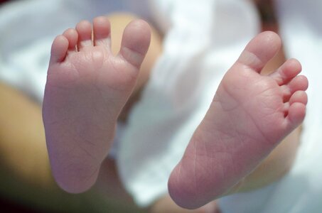 Baby barefoot beautiful photo