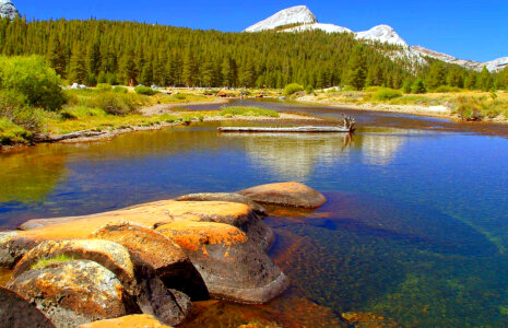 Lake and Landscape in Yosemite National Park, California
