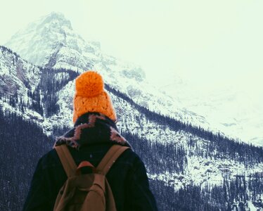 Cold man snow