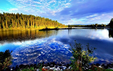 Beautiful Photo blue sky lake photo