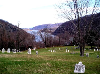 Cemetery ferry river photo