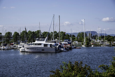 Rows of Boats in Marina in Thunder Day, Ontario