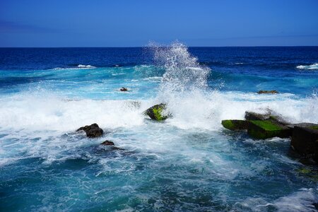 Ocean water spray photo