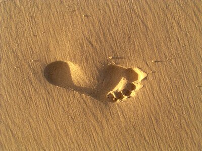 Barefoot foot footstep photo