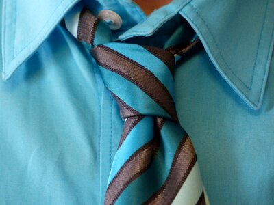 Suit knot light blue photo