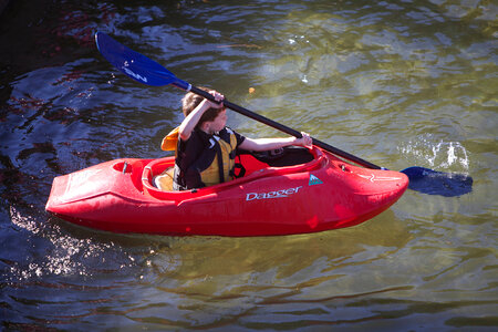Child in kayak