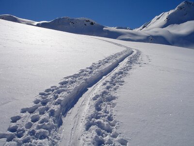 Ski track snow tracks alpine photo