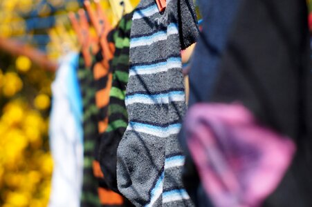 Clothes line hanging laundry photo