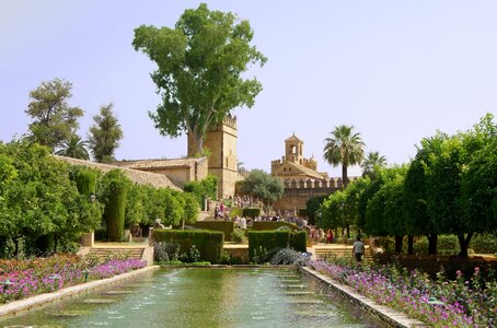 Gardens at the Alcazar de los Reyes Cristianos in Cordoba, Andalu photo