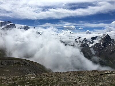 The famous Tour du Mont Blanc near Chamonix, France photo