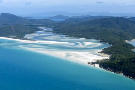 Blue water landscape