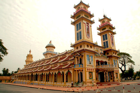 Cao Đài temple in the city of Tây Ninh, Vietnam photo