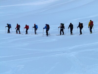 Backcountry skiiing winter hike hike