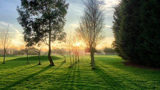 Sunset rural view photo