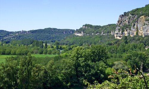 Tranquil scene on the Dordogne River, France photo