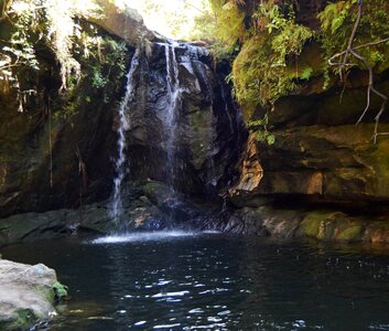 Waterfall mountain hill photo