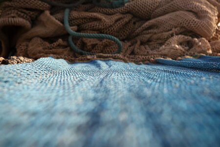 Blue net woven