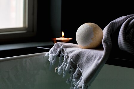 White Yellow Bath Bomb