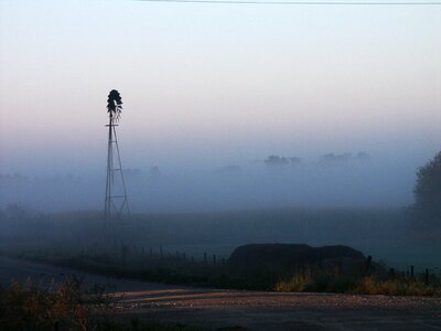 Foggy windmill 
