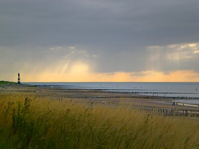 Beach clouds sea