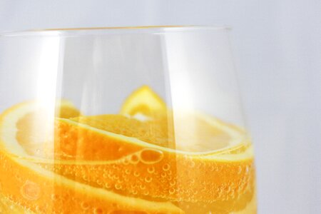 Sparkling water tropical fruit a glass of