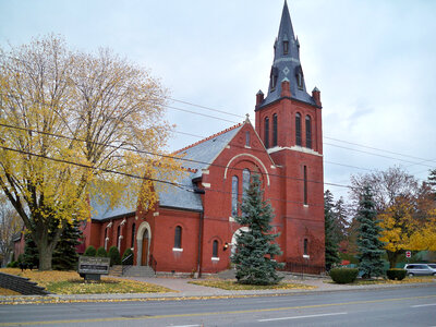 A historic church in Oshawa in Ontario, Canada photo